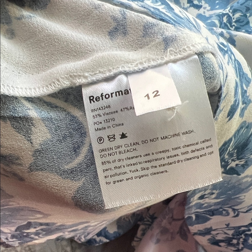 Reformation Gavin Dress in Olympia print, sz 12 - Picture 9 of 9